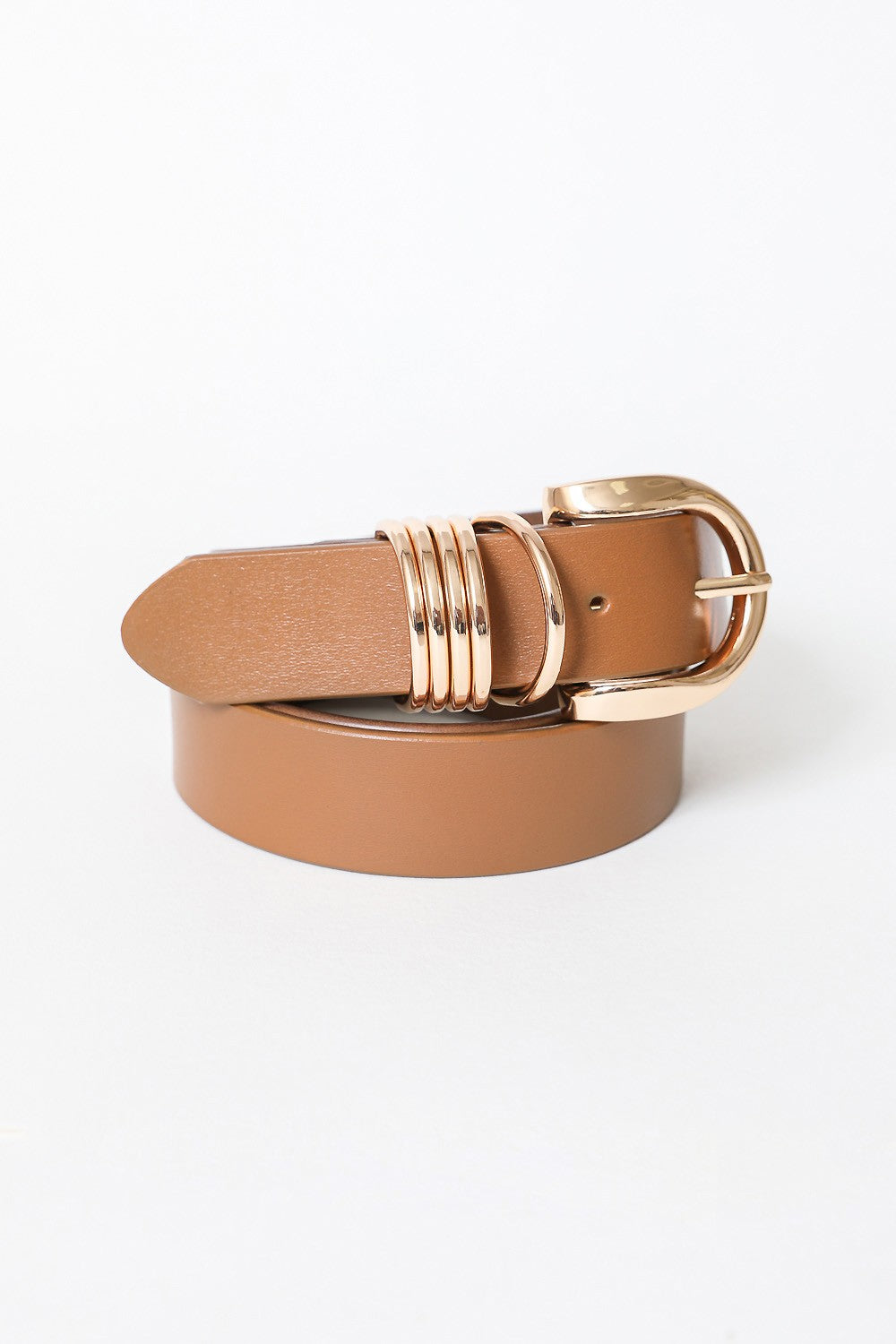 Ring It In Multi Accent Gold Ring Belt - Taupe