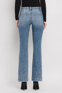VERVET Mid Rise Trouser Hem Bootcut Jeans
